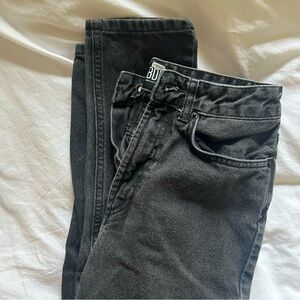 Matte Washed Black BDG Mom Jean 24"